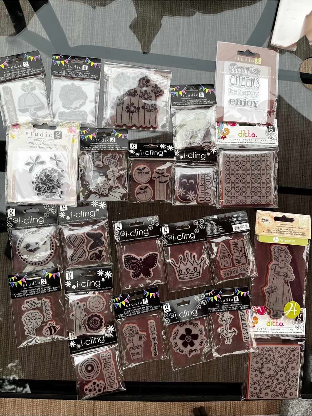 Studio G Clear Cling Home Design Stamp Assortment - Brown